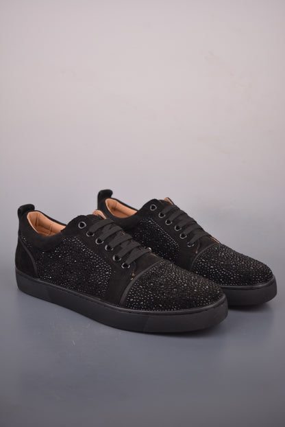 Christian Louboutin Rhinestone Low-Top Sneakers