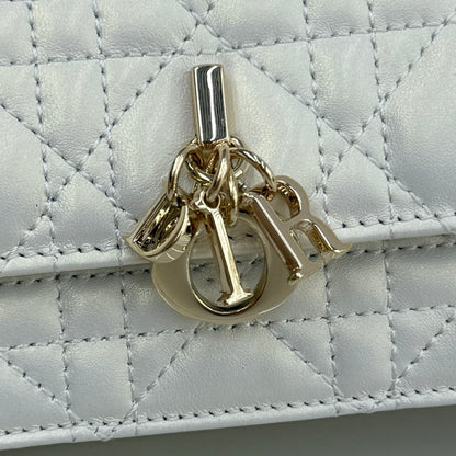 Dior Lady Dior Pearlescent Lambskin Pearl Clutch Bag