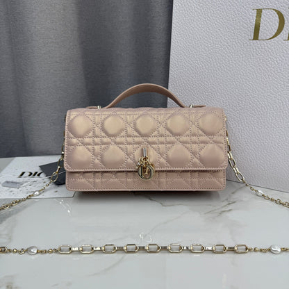 Dior Lady Dior Pearlescent Lambskin Pearl Clutch Bag
