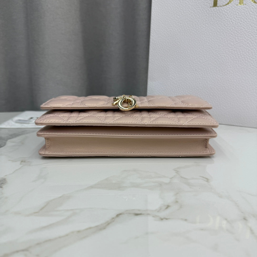 Dior Lady Dior Pearlescent Lambskin Pearl Clutch Bag