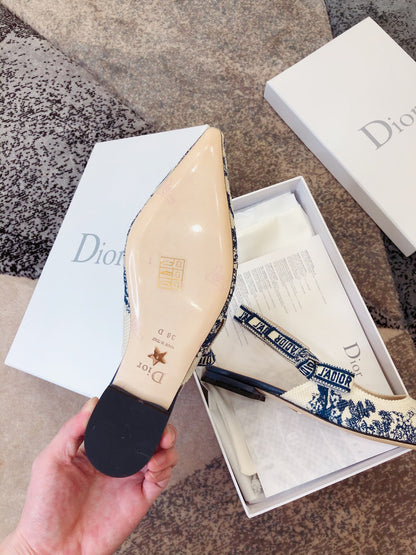 Dior J'Adior Oblique Embroidered Webbing Sandals – 20SS