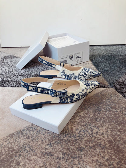 Dior J'Adior Oblique Embroidered Webbing Sandals – 20SS