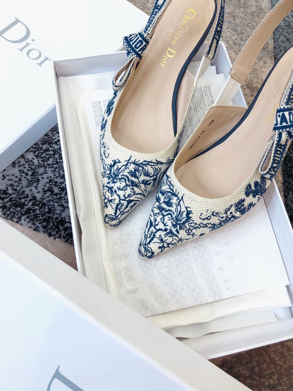Dior J'Adior Oblique Embroidered Webbing Sandals – 20SS