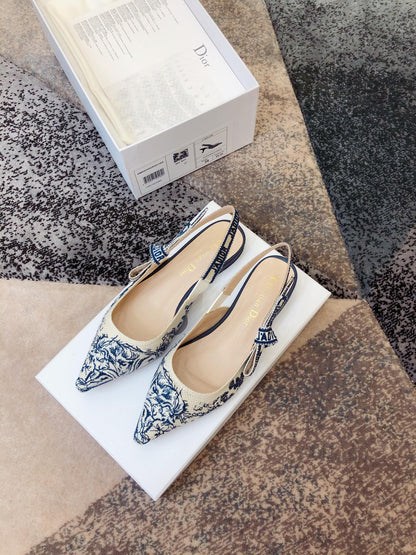 Dior J'Adior Oblique Embroidered Webbing Sandals – 20SS