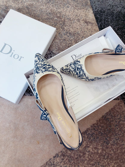 Dior J'Adior Oblique Embroidered Webbing Sandals – 20SS