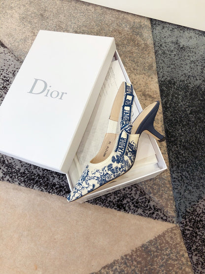 Dior J'Adior Oblique Embroidered Webbing Sandals – 20SS