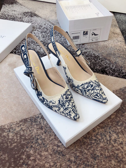 Dior J'Adior Oblique Embroidered Webbing Sandals – 20SS