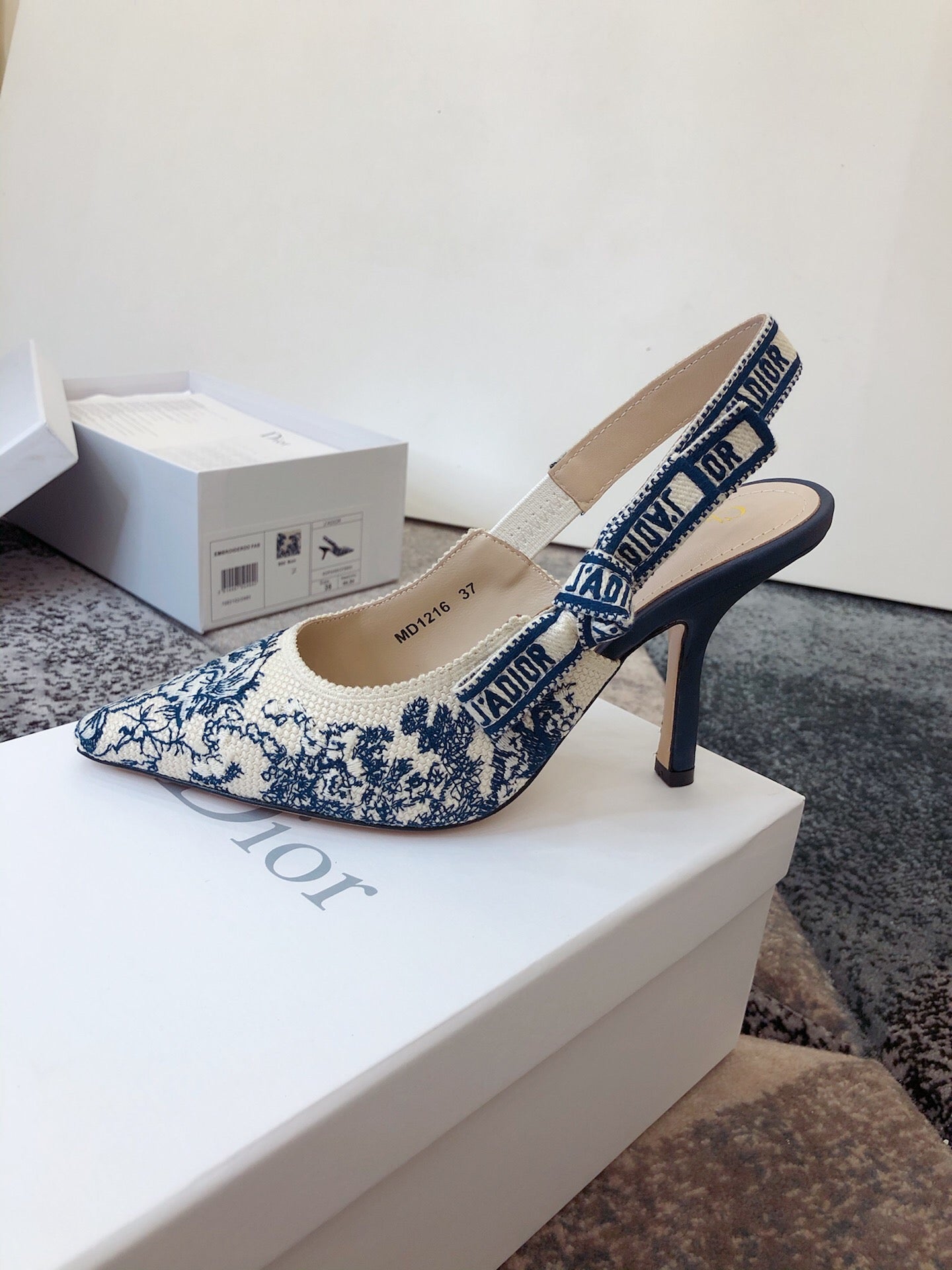 Dior J'Adior Oblique Embroidered Webbing Sandals – 20SS