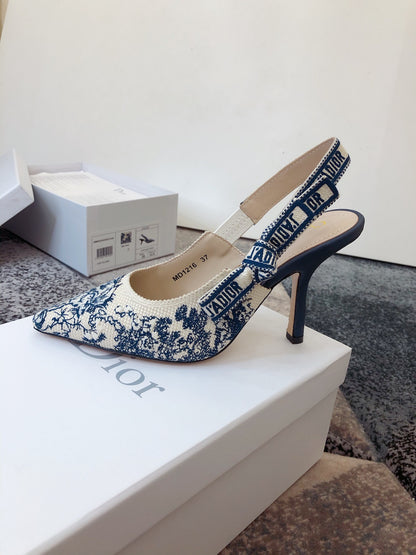 Dior J'Adior Oblique Embroidered Webbing Sandals – 20SS