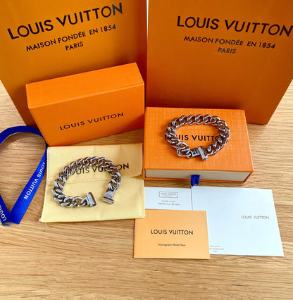 Louis Vuitton LV Chain Links Limited Edition Magnetic Clasp Stainless Steel Bracelet