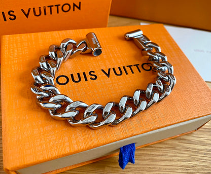 Louis Vuitton LV Chain Links Limited Edition Magnetic Clasp Stainless Steel Bracelet