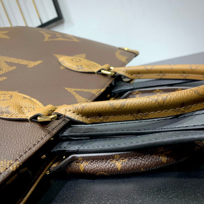 Louis Vuitton Onthego MM Monogram Reverse Tote Bag