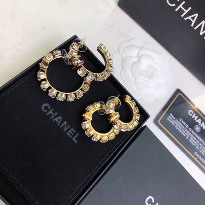Chanel Full Pave Circle Runway Earrings – 2021 Collection