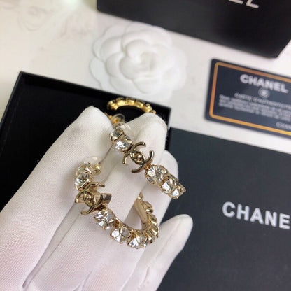 Chanel Full Pave Circle Runway Earrings – 2021 Collection