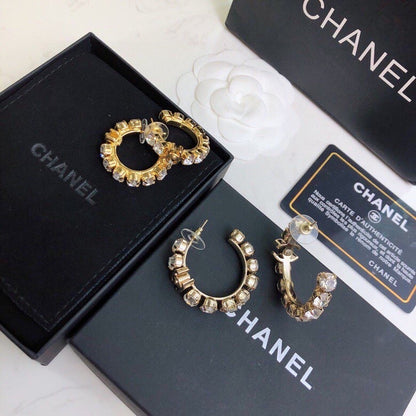 Chanel Full Pave Circle Runway Earrings – 2021 Collection
