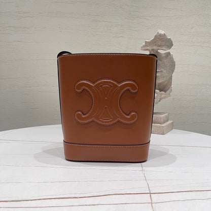 Celine Cuir Triomphe Calfskin Bucket Bag