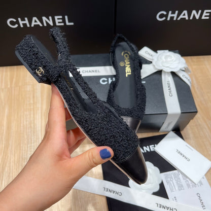 Chanel Classic Colorblock Slingback Sandals
