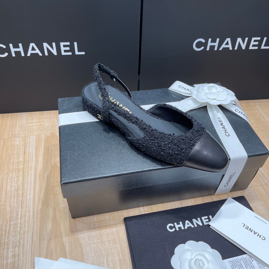 Chanel Classic Colorblock Slingback Sandals