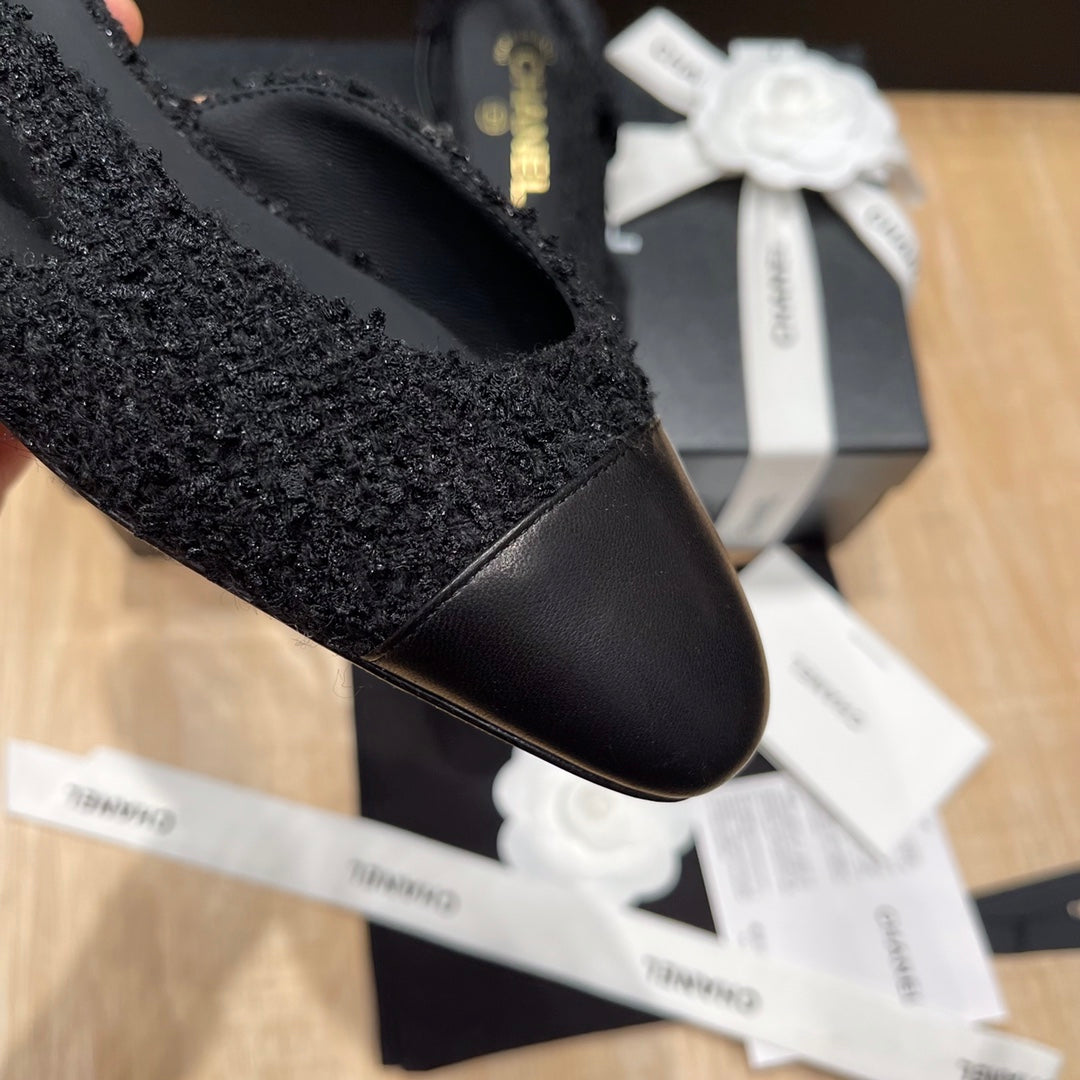 Chanel Classic Colorblock Slingback Sandals