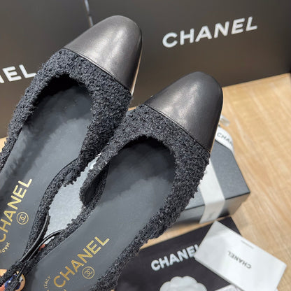 Chanel Classic Colorblock Slingback Sandals