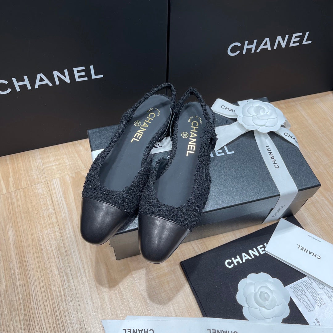 Chanel Classic Colorblock Slingback Sandals