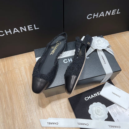 Chanel Classic Colorblock Slingback Sandals