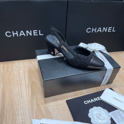 Chanel Classic Colorblock Slingback Sandals