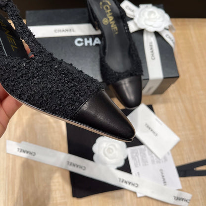Chanel Classic Colorblock Slingback Sandals