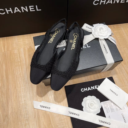 Chanel Two-Tone Slingback Heeled Sandals