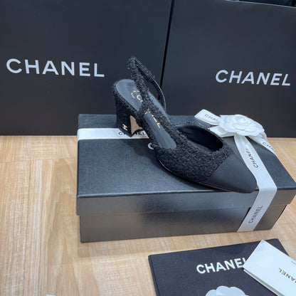 Chanel Classic Colorblock Slingback Sandals