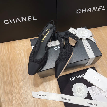 Chanel Classic Colorblock Slingback Sandals