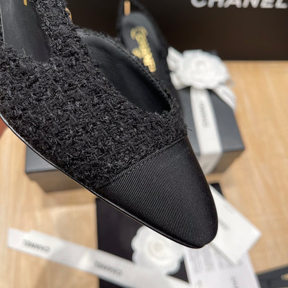 Chanel Classic Colorblock Slingback Sandals