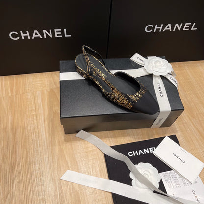 Chanel Colorblock Slingback Sandals
