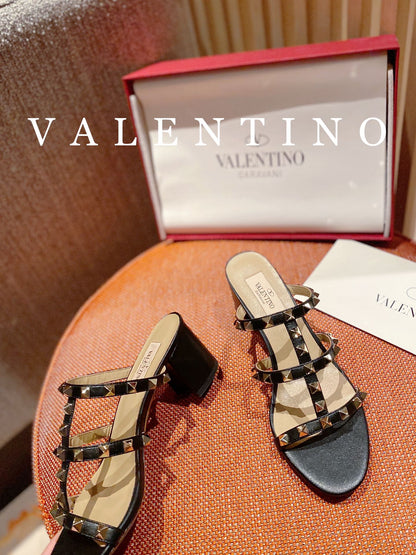 Valentino VLogo Signature Leather Mules