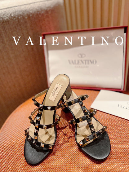 Valentino VLogo Signature Leather Mules