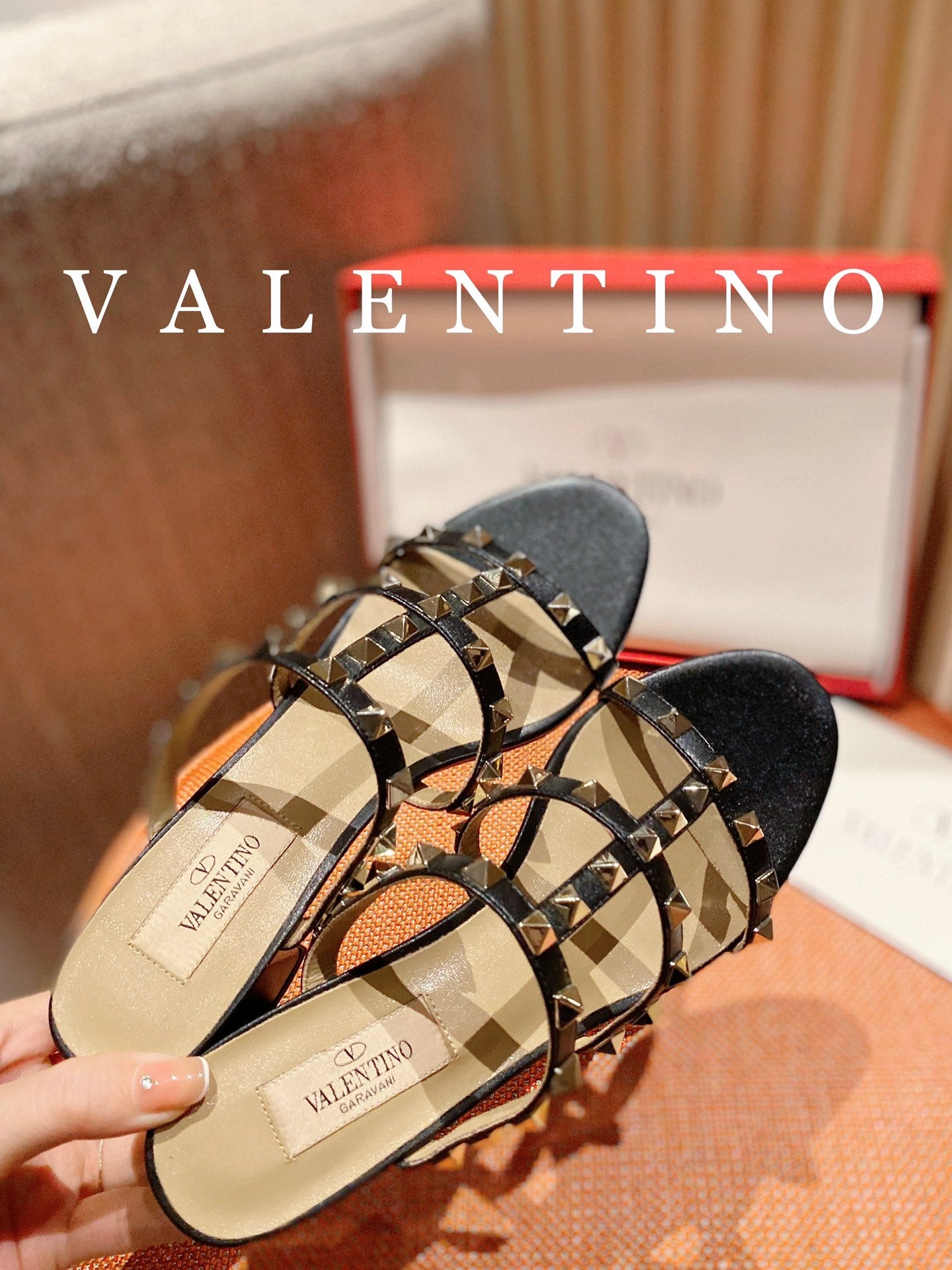 Valentino VLogo Signature Leather Mules