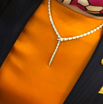 Bulgari Serpenti Diamond Snake Necklace
