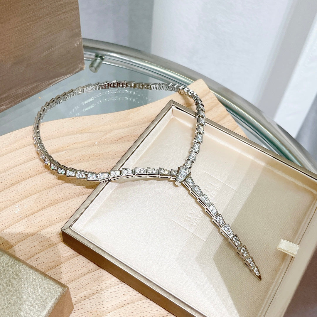 Bulgari Serpenti Diamond Snake Necklace