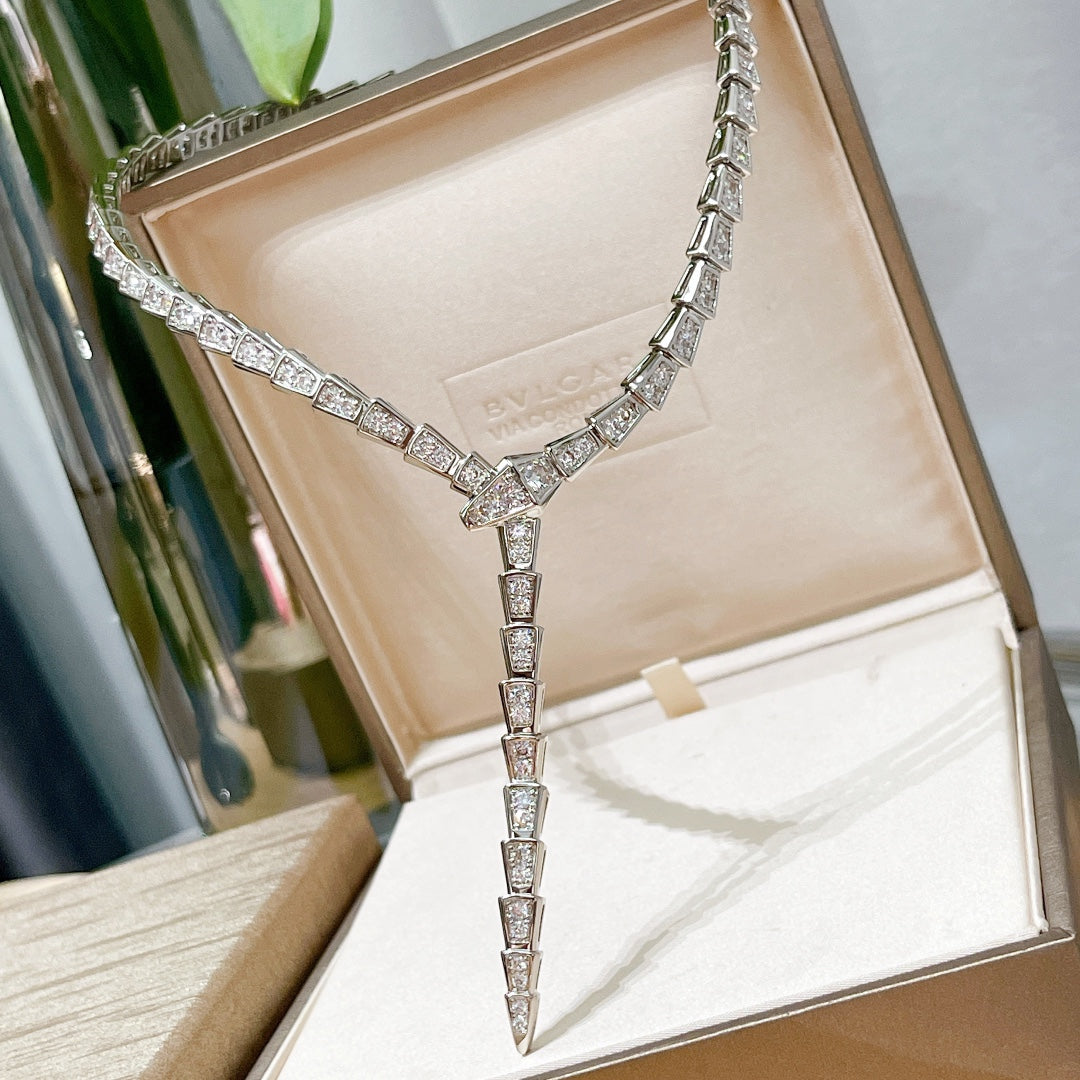 Bulgari Serpenti Diamond Snake Necklace