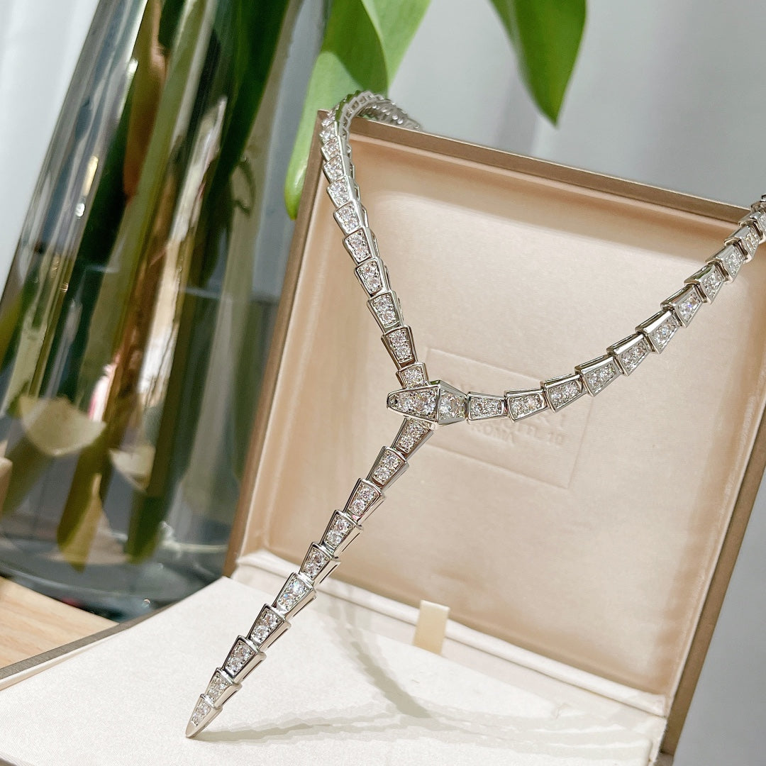 Bulgari Serpenti Diamond Snake Necklace