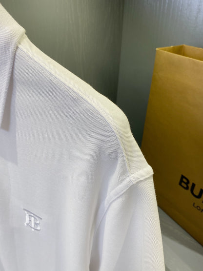 Burberry Embroidered Check Trim Polo Shirt