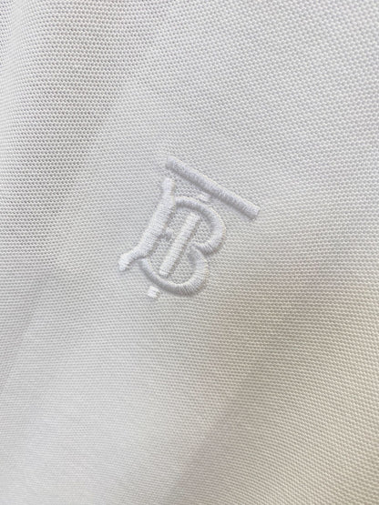 Burberry Embroidered Check Trim Polo Shirt