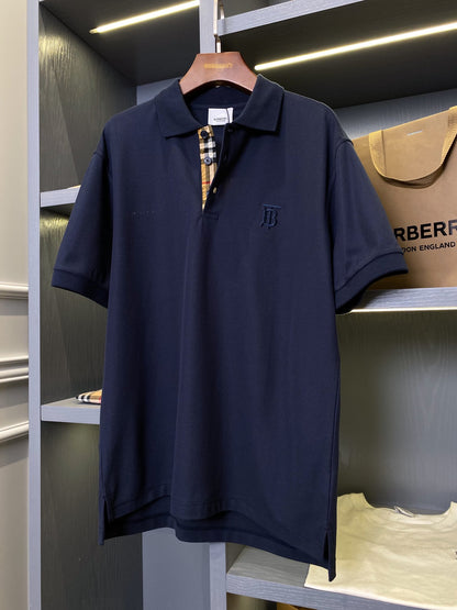 Burberry Embroidered Check Trim Polo Shirt