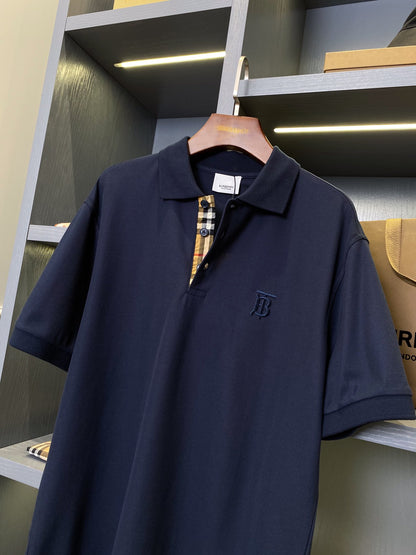 Burberry Embroidered Check Trim Polo Shirt