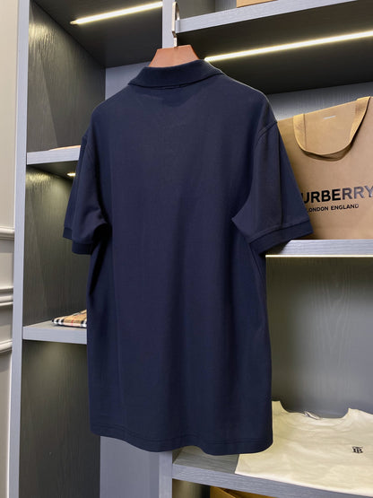 Burberry Embroidered Check Trim Polo Shirt