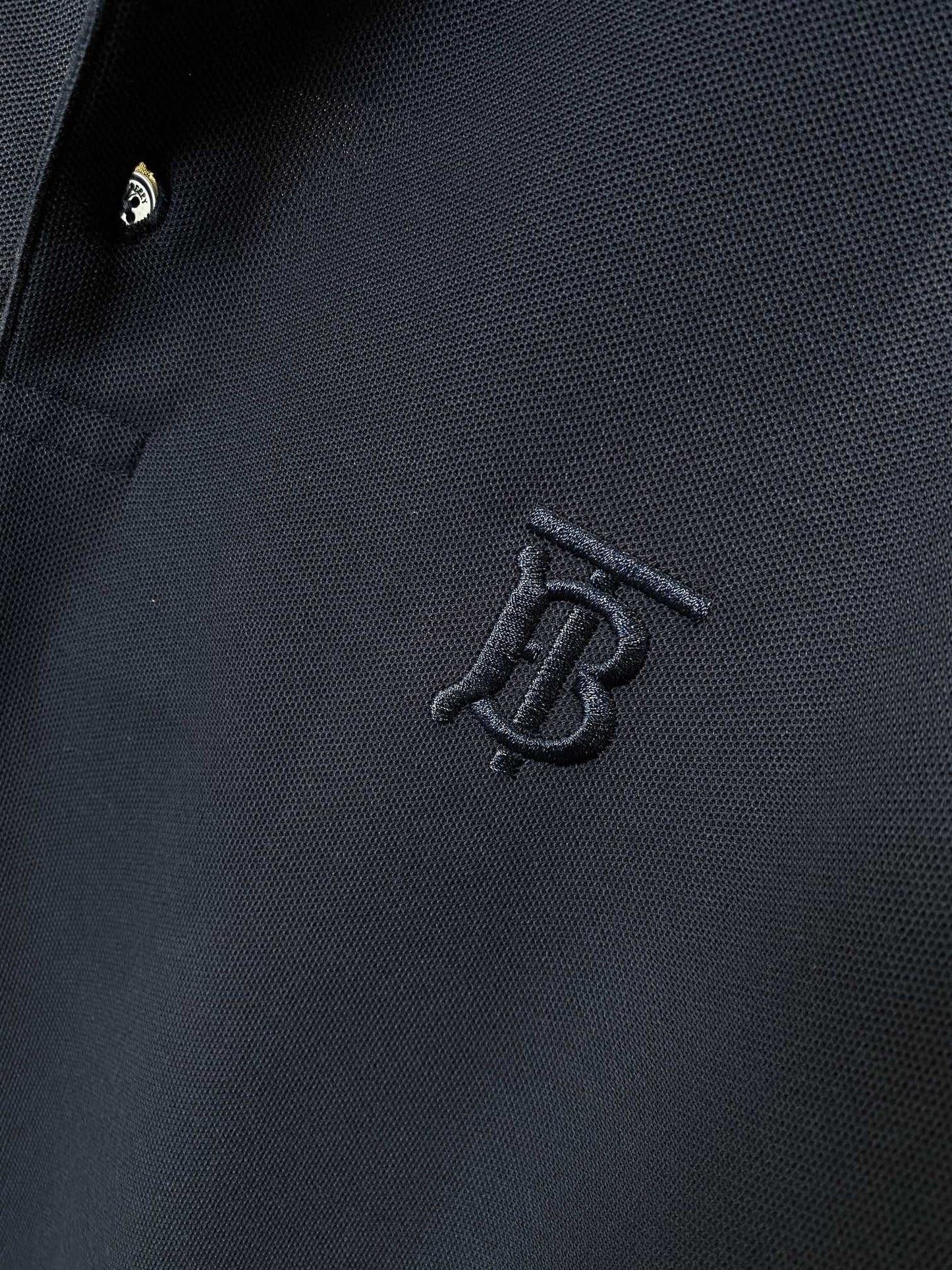 Burberry Embroidered Check Trim Polo Shirt
