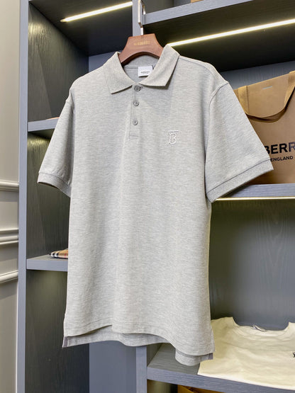 Burberry Embroidered Check Trim Polo Shirt