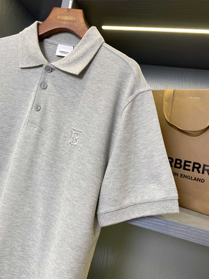 Burberry Embroidered Check Trim Polo Shirt