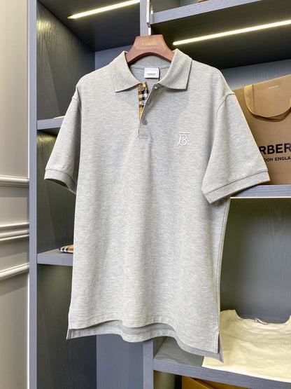Burberry Embroidered Check Trim Polo Shirt