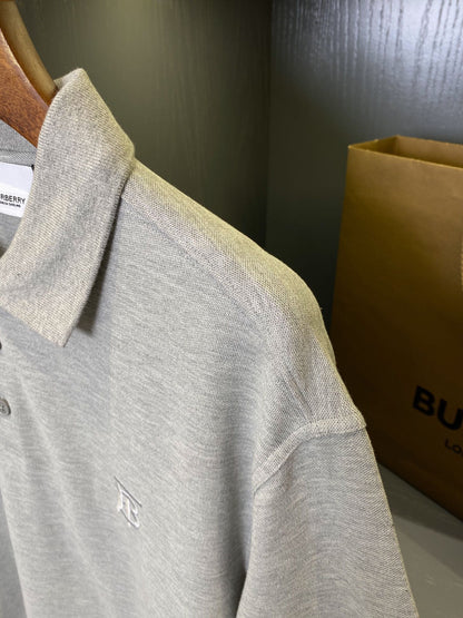 Burberry Embroidered Check Trim Polo Shirt